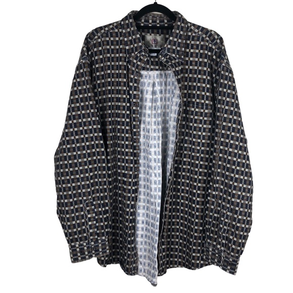 Vintage The Territory Ahead XXL Button Up Shirt Plaid Heavyweight 80s 90s Retro - Picture 3 of 11